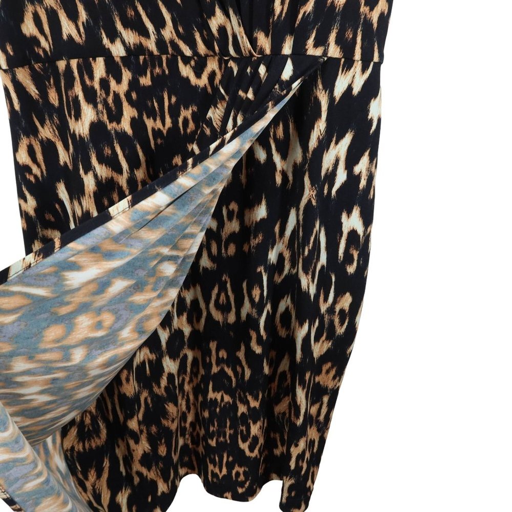 Calvin Klein Size 10 Abstract Leopard Print Sleev… - image 4